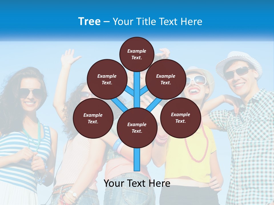 Family Retirement Sunset PowerPoint Template