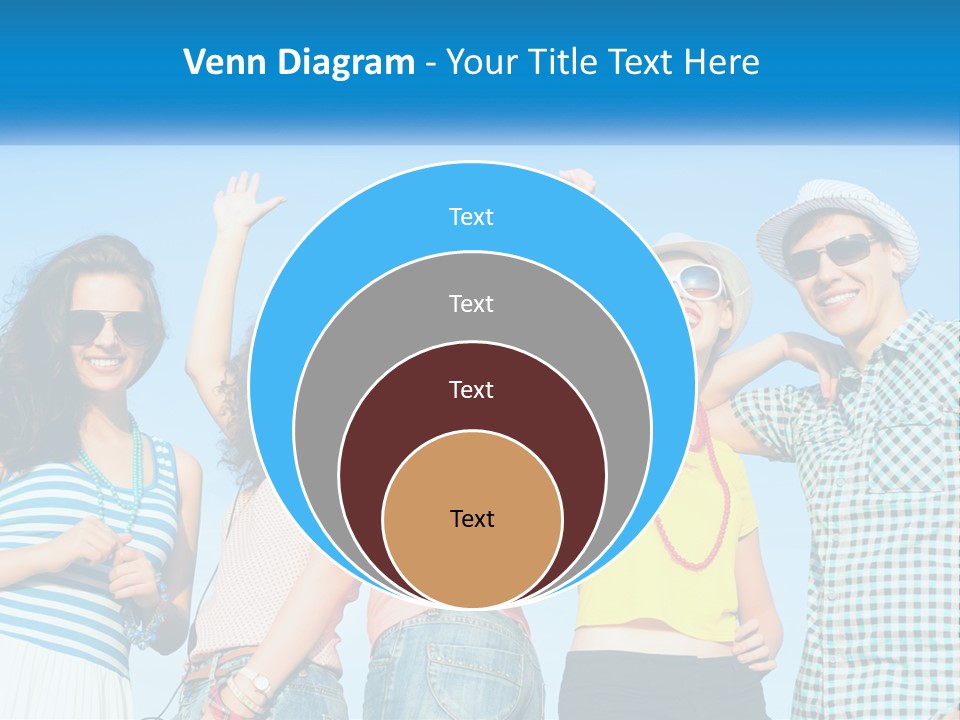 Family Retirement Sunset PowerPoint Template