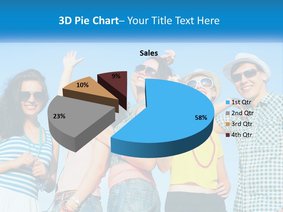 Family Retirement Sunset PowerPoint Template