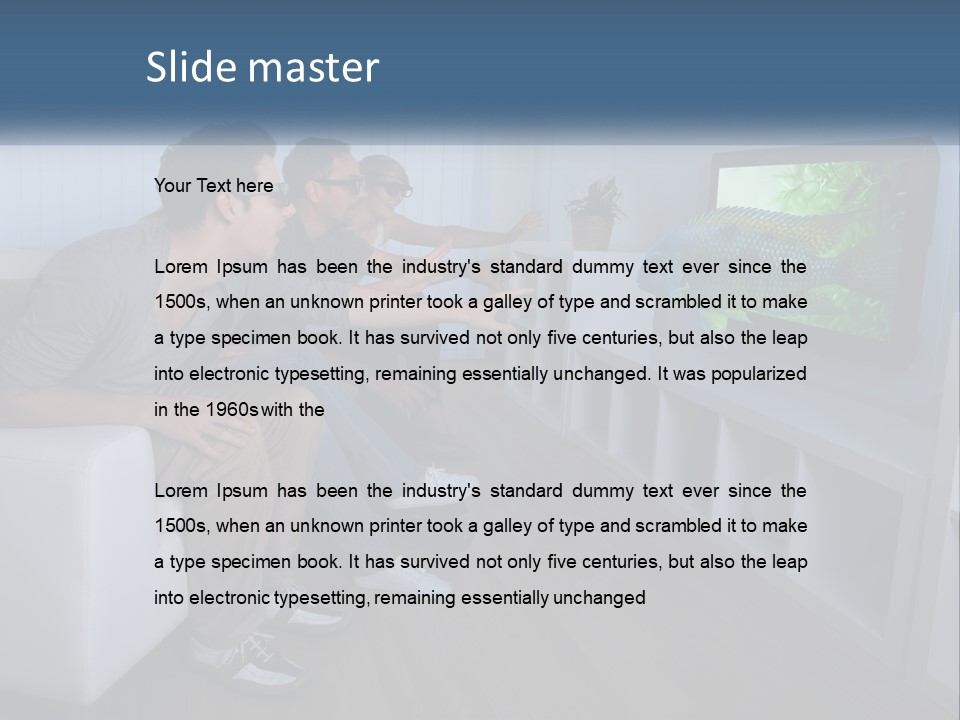 Family Caucasian Water PowerPoint Template