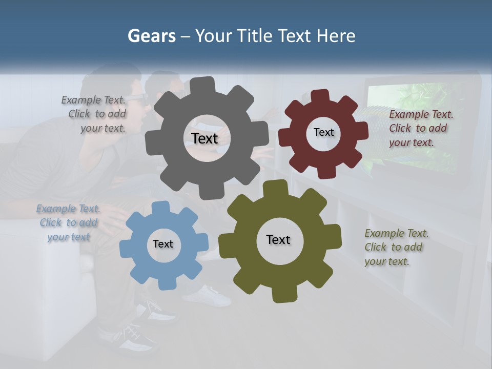 Family Caucasian Water PowerPoint Template