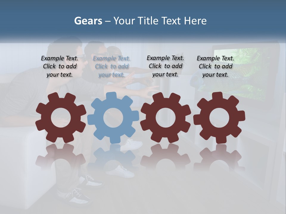 Family Caucasian Water PowerPoint Template