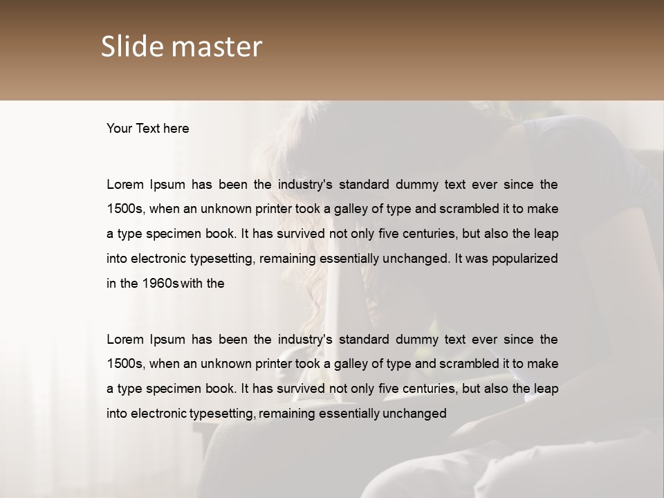 Woman Old Coastal PowerPoint Template