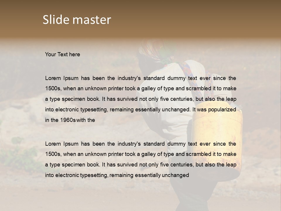 Sunset Coastal Caucasian PowerPoint Template