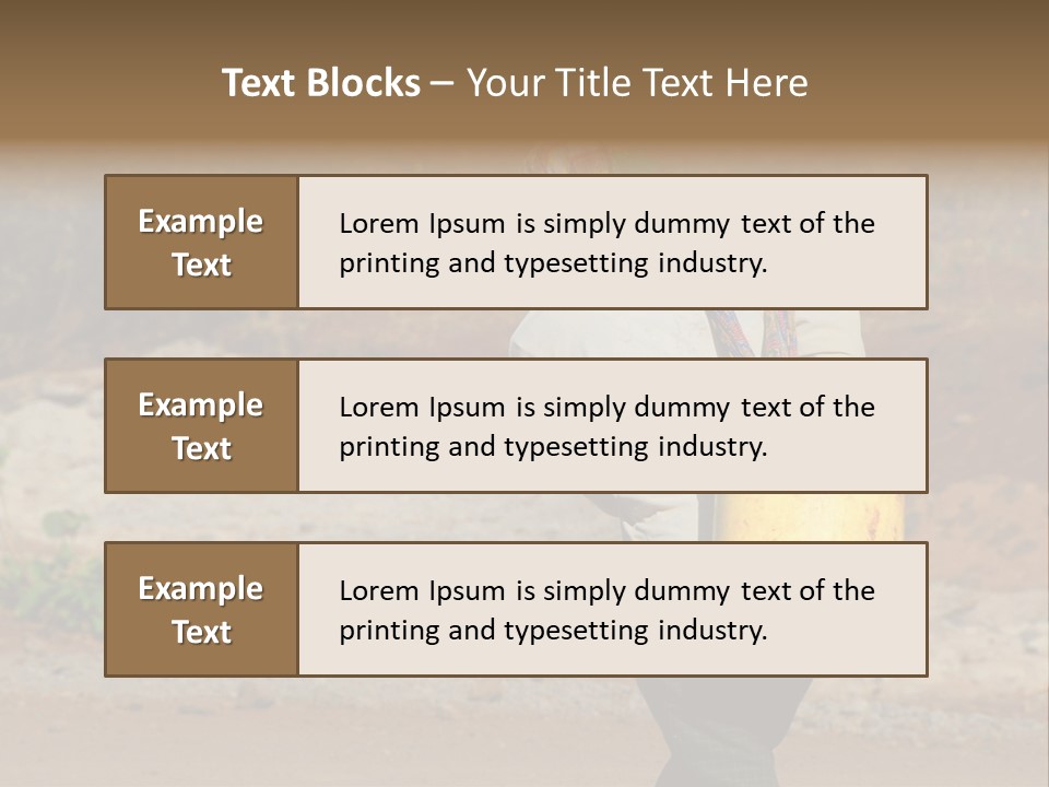 Sunset Coastal Caucasian PowerPoint Template