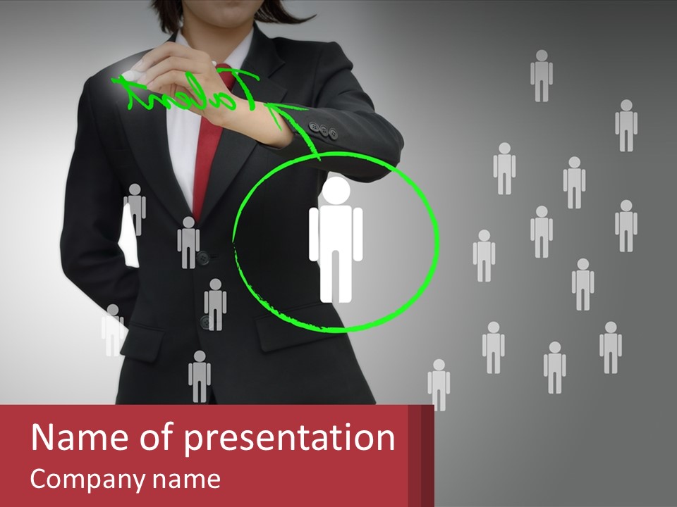 Single Woman Older PowerPoint Template