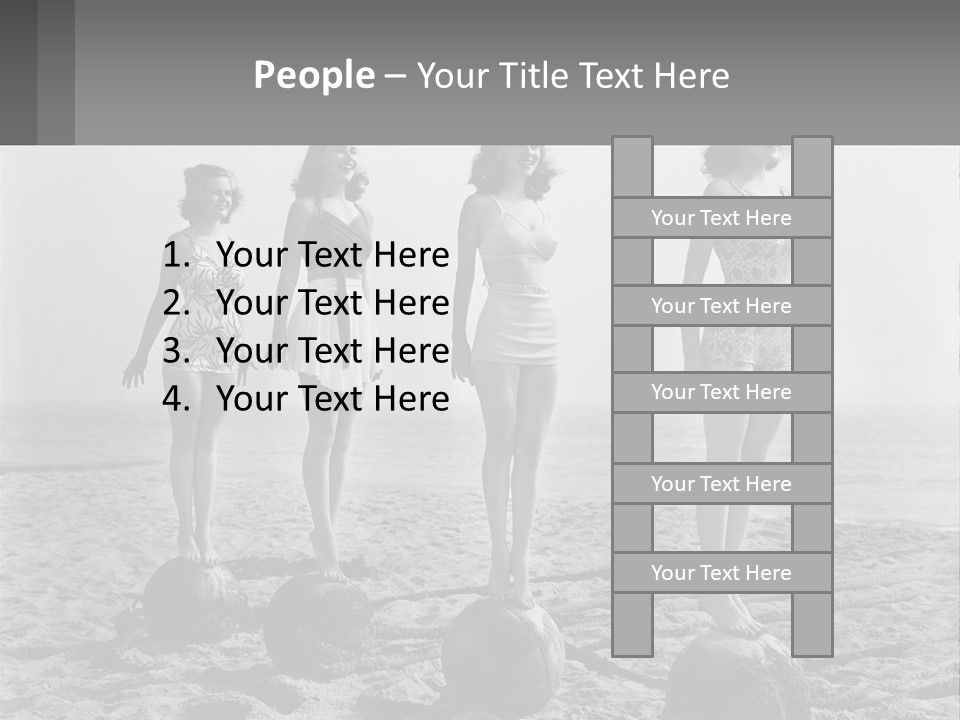 Standing Peaceful Lifestyle PowerPoint Template