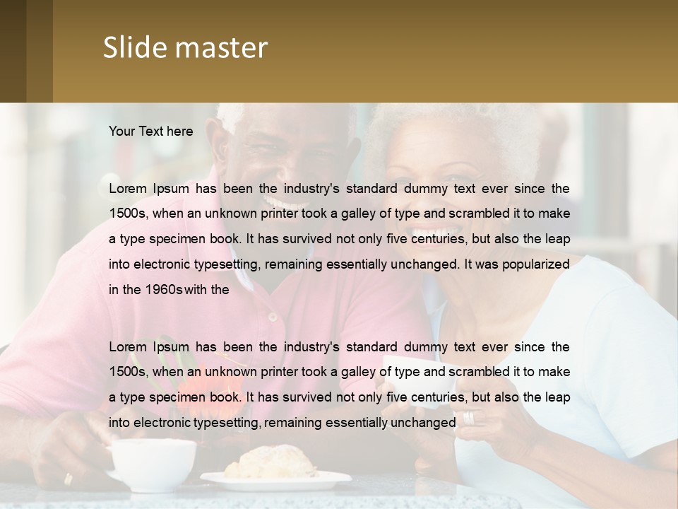 Elderly Wave Lifestyle PowerPoint Template