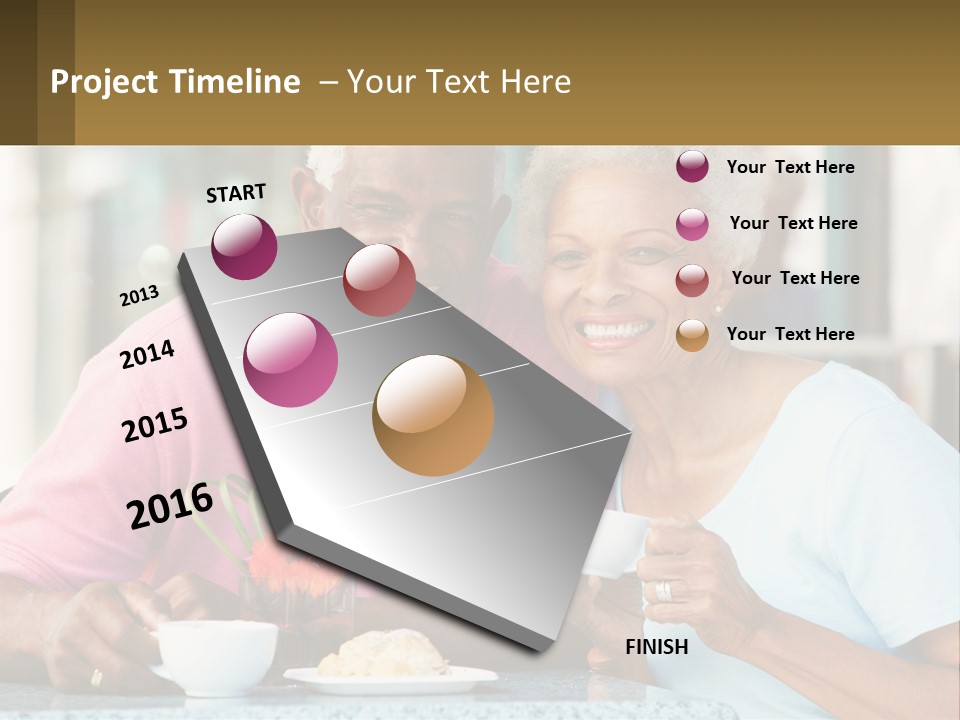 Elderly Wave Lifestyle PowerPoint Template