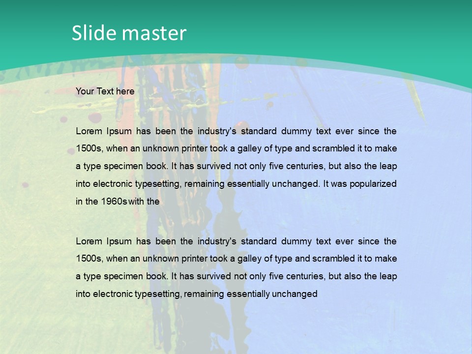 Standing Peaceful Pensioner PowerPoint Template