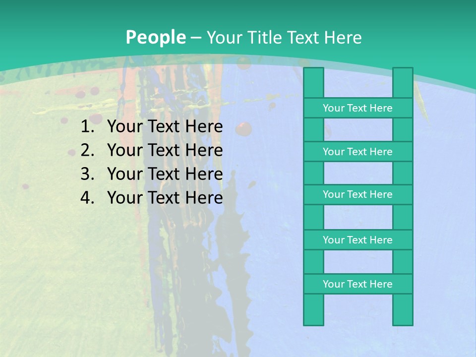 Standing Peaceful Pensioner PowerPoint Template