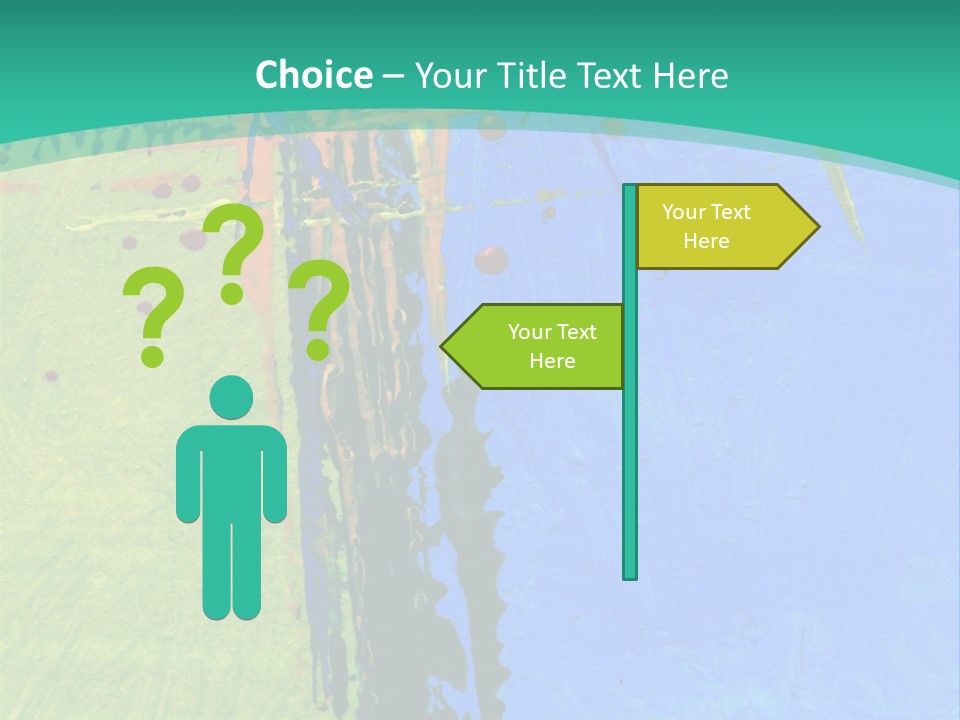 Standing Peaceful Pensioner PowerPoint Template