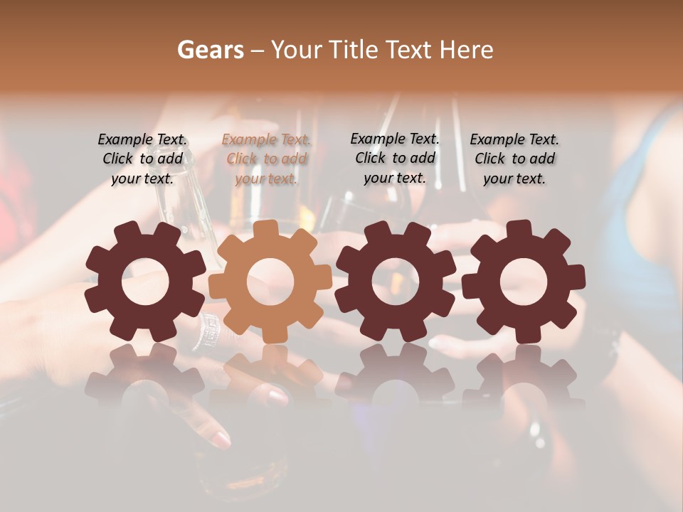 Standing Caucasian Daughter PowerPoint Template