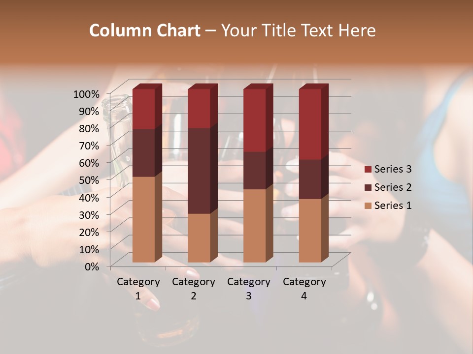 Standing Caucasian Daughter PowerPoint Template