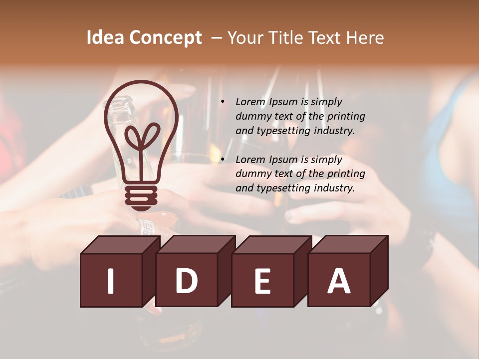 Standing Caucasian Daughter PowerPoint Template