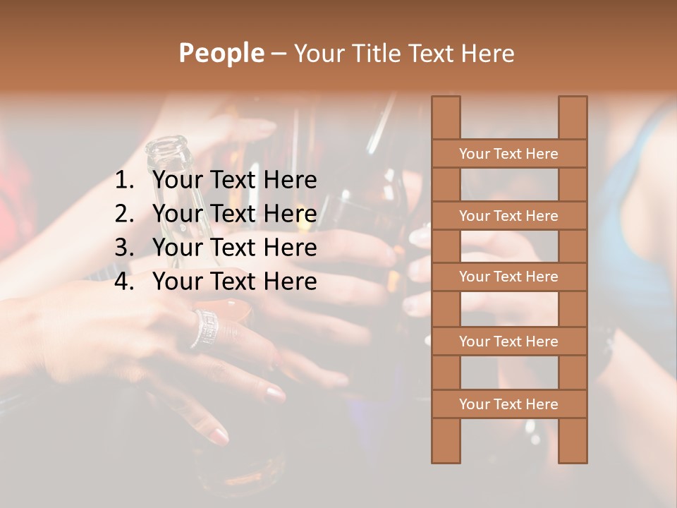 Standing Caucasian Daughter PowerPoint Template