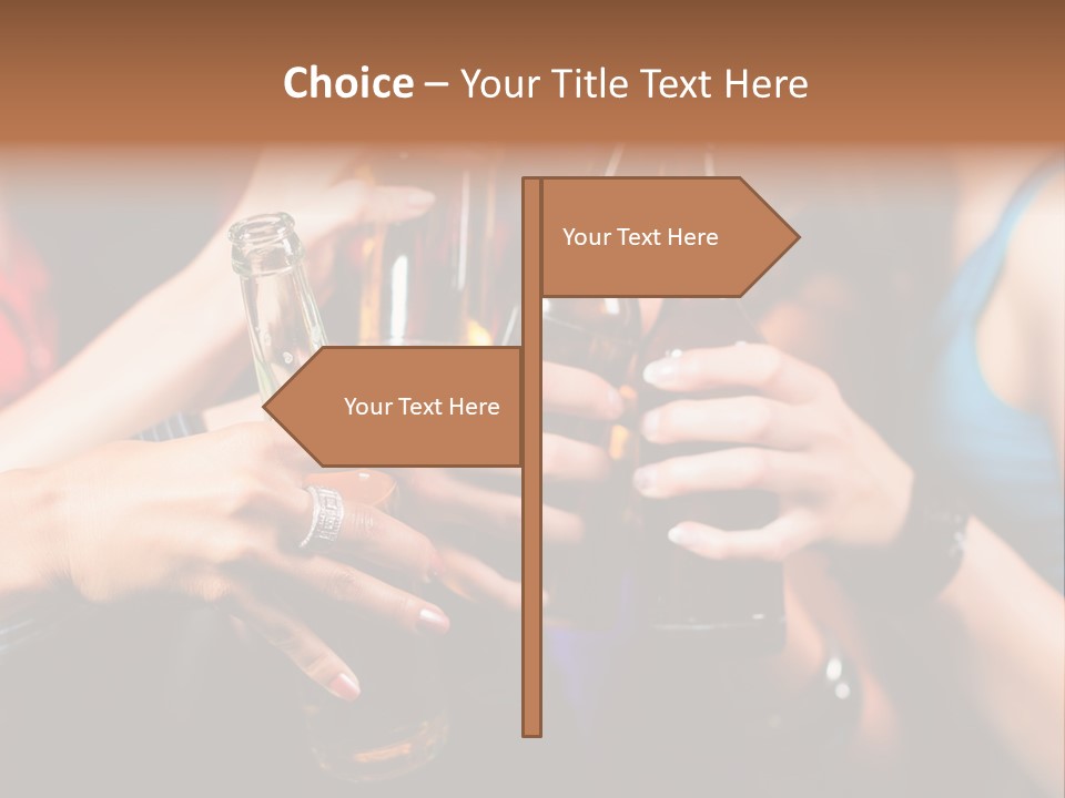 Standing Caucasian Daughter PowerPoint Template