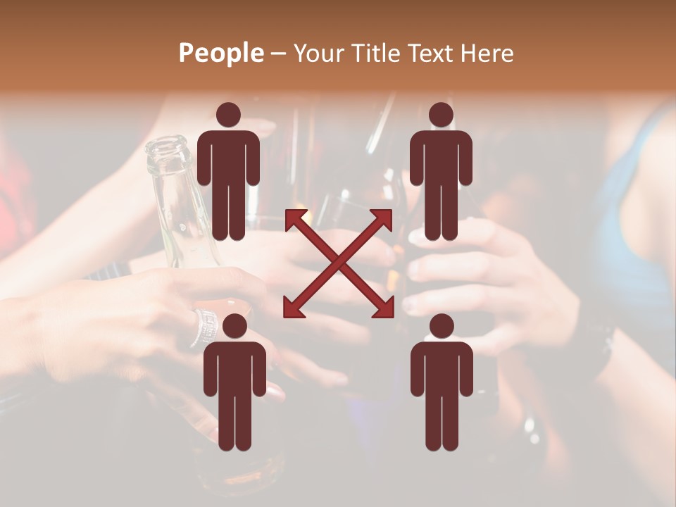 Standing Caucasian Daughter PowerPoint Template