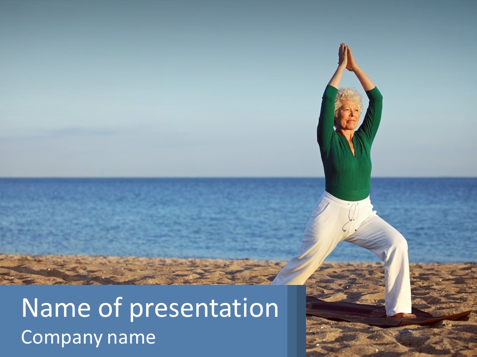 Caucasian Retirement Single PowerPoint Template