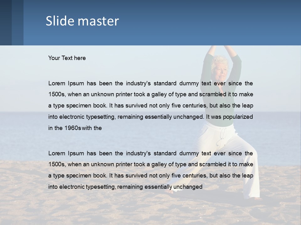 Caucasian Retirement Single PowerPoint Template