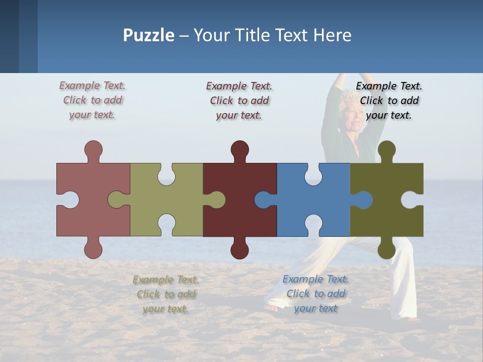 Caucasian Retirement Single PowerPoint Template