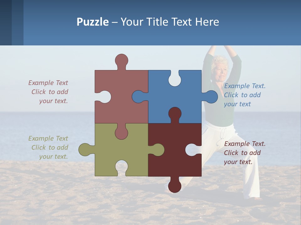 Caucasian Retirement Single PowerPoint Template