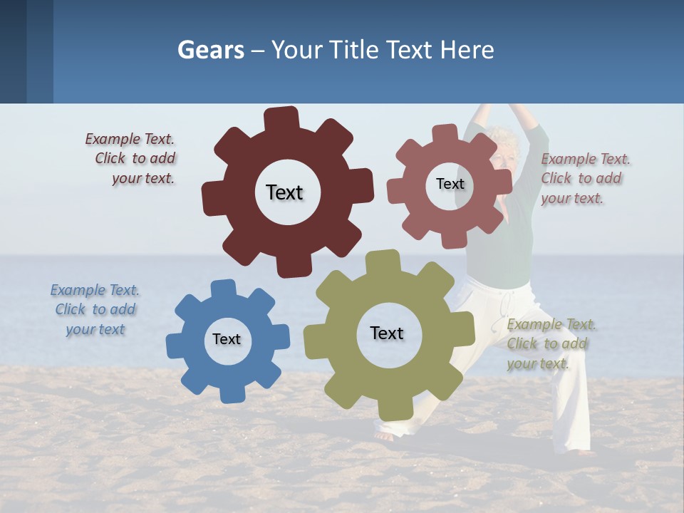Caucasian Retirement Single PowerPoint Template