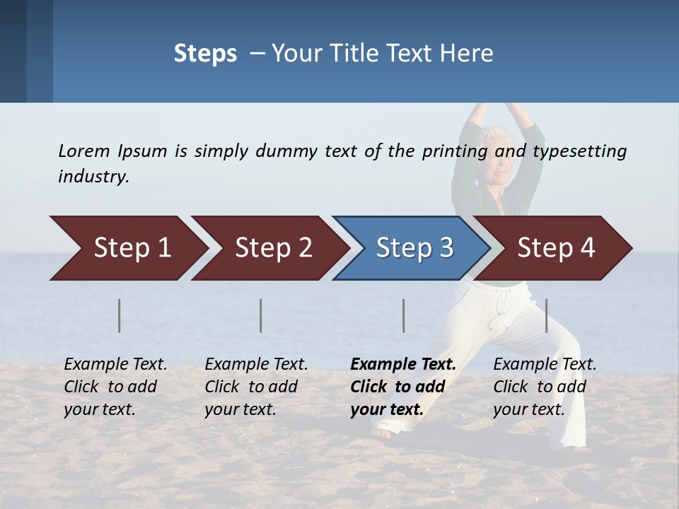 Caucasian Retirement Single PowerPoint Template