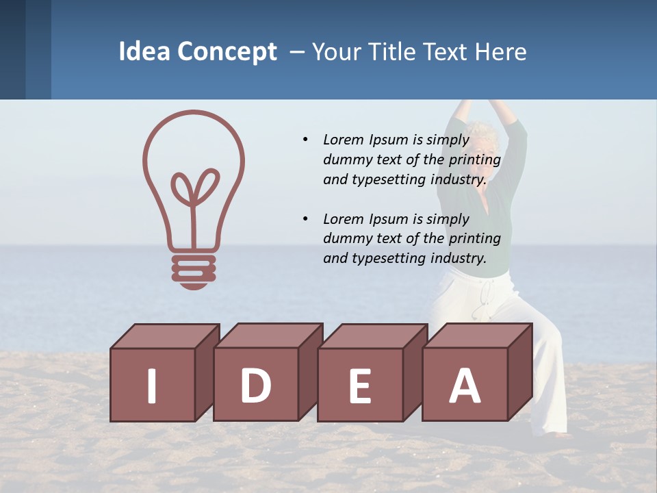 Caucasian Retirement Single PowerPoint Template