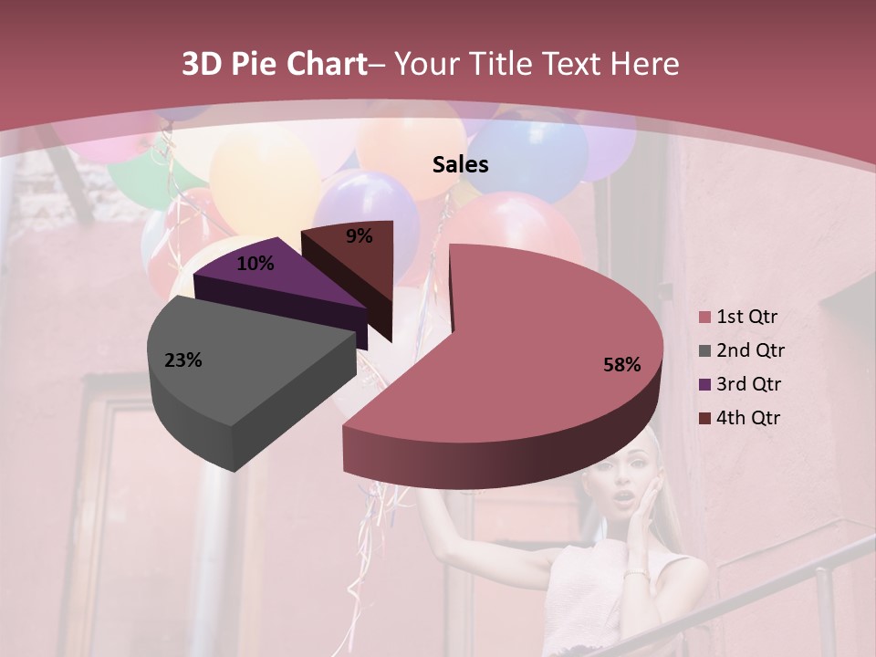 Older Woman Coastal PowerPoint Template