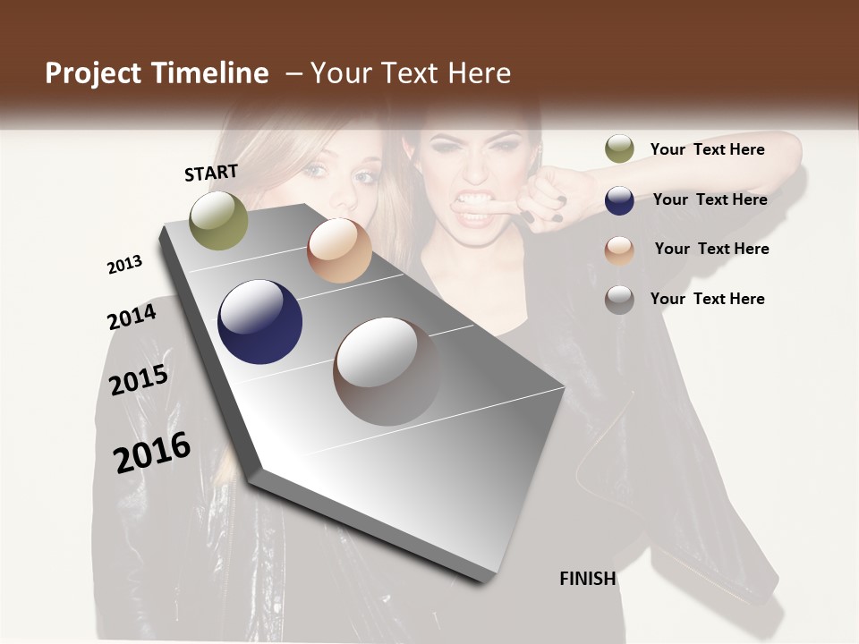 Caucasian Calm Coastal PowerPoint Template