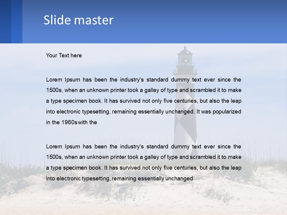 Coast White Caucasian PowerPoint Template