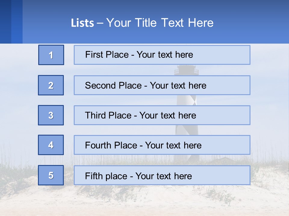Coast White Caucasian PowerPoint Template