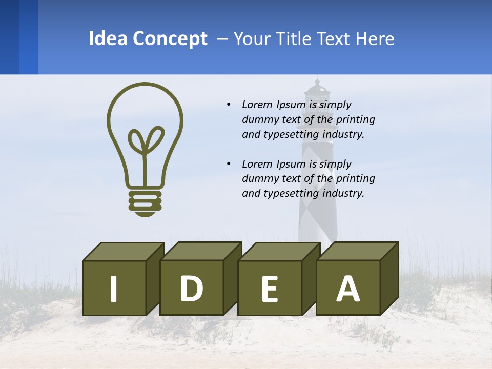 Coast White Caucasian PowerPoint Template