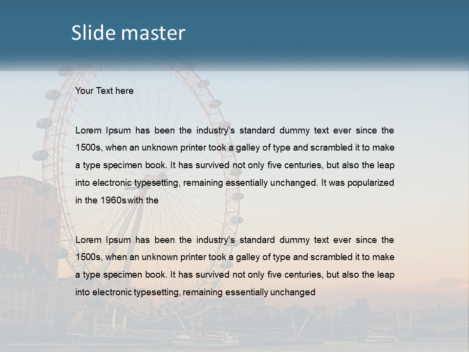 Lifestyle Calm Water PowerPoint Template