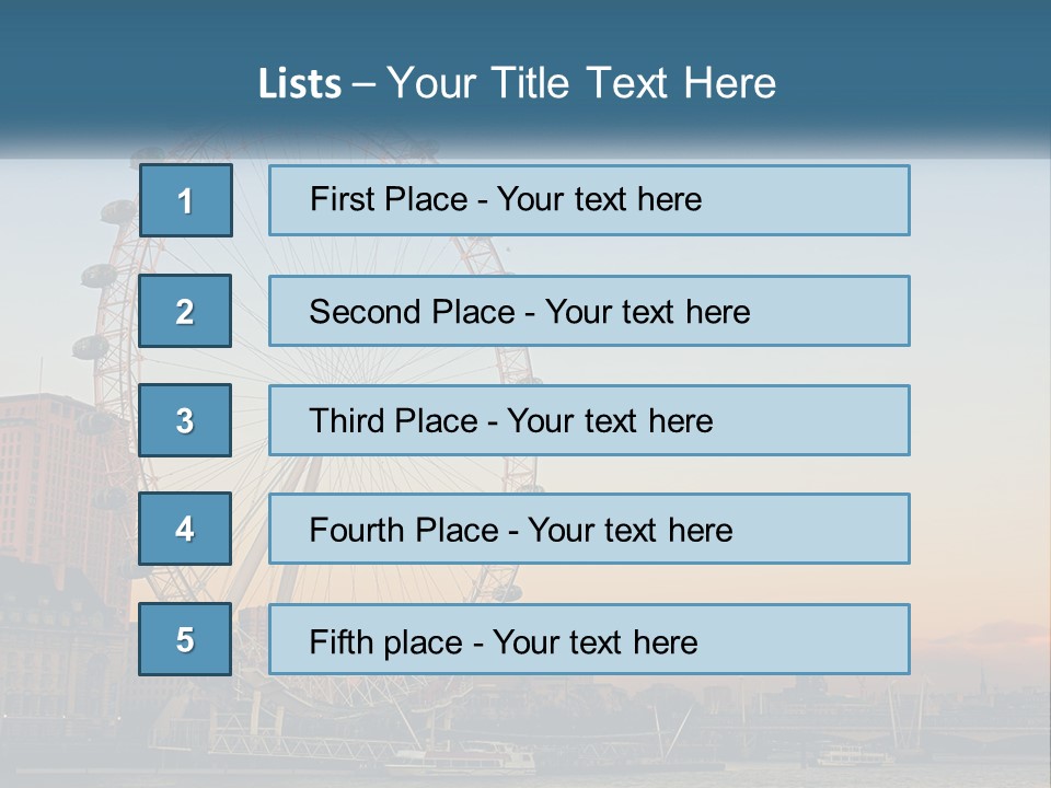 Lifestyle Calm Water PowerPoint Template