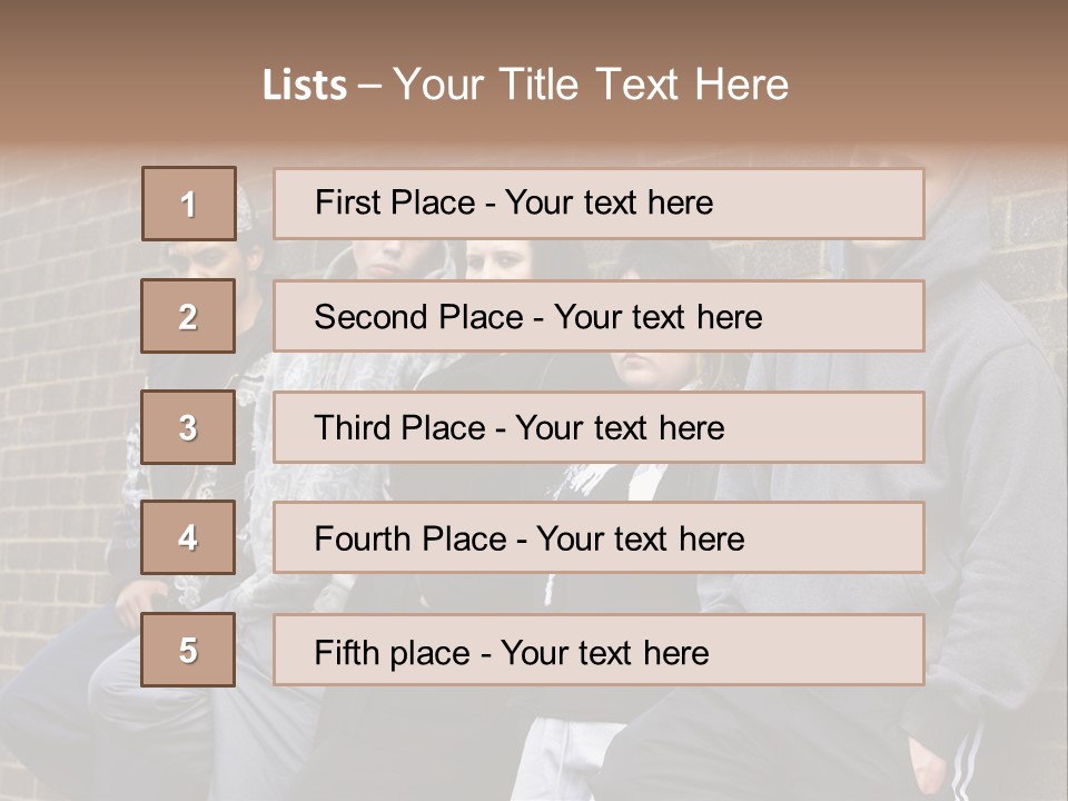 Standing Life Older PowerPoint Template
