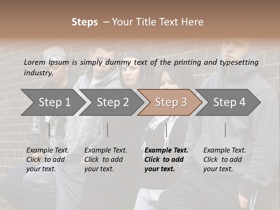 Standing Life Older PowerPoint Template