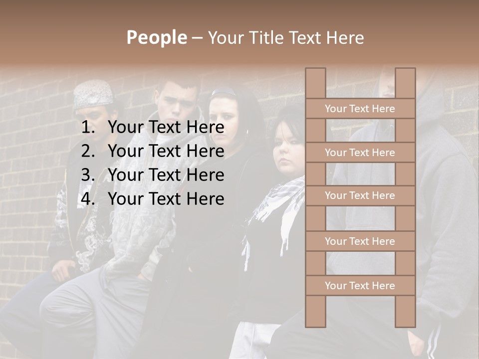 Standing Life Older PowerPoint Template