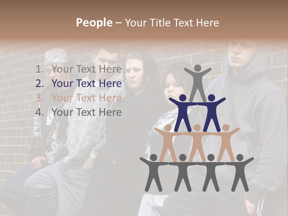 Standing Life Older PowerPoint Template