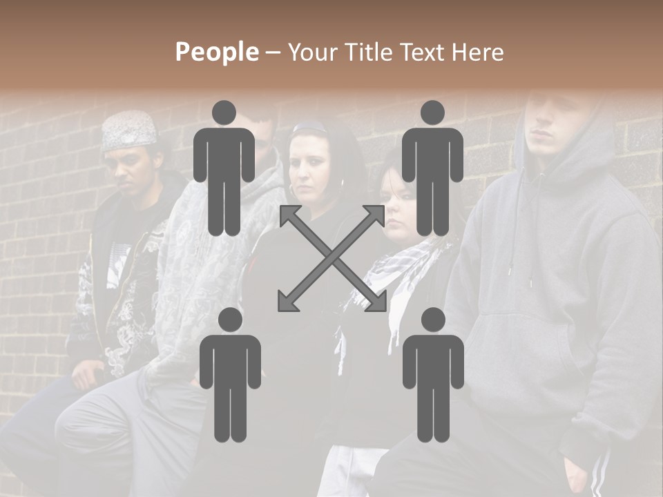 Standing Life Older PowerPoint Template