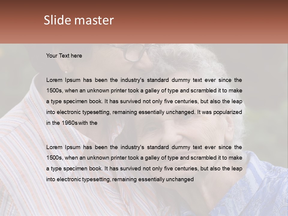Lifestyle Older Sea PowerPoint Template