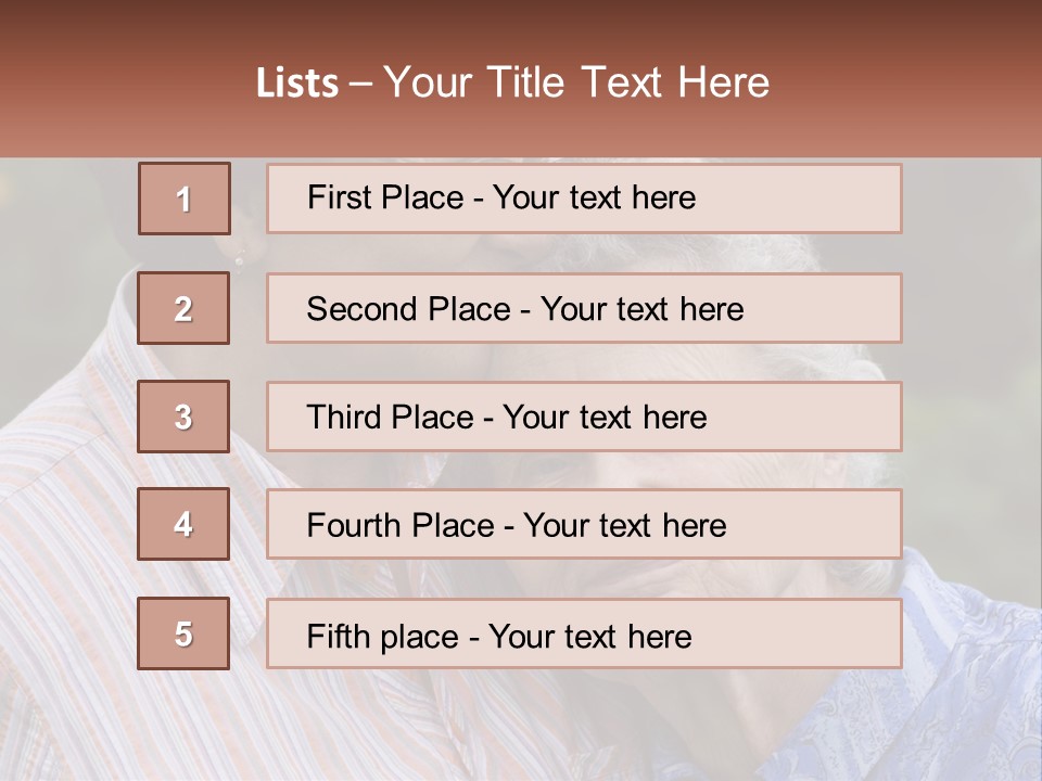 Lifestyle Older Sea PowerPoint Template