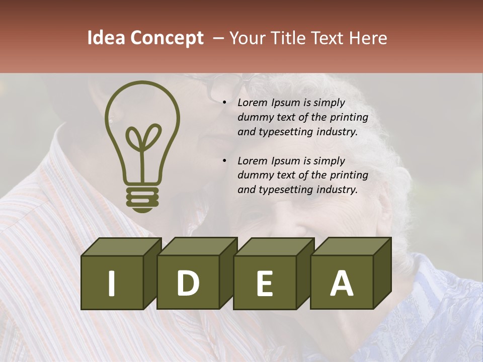 Lifestyle Older Sea PowerPoint Template