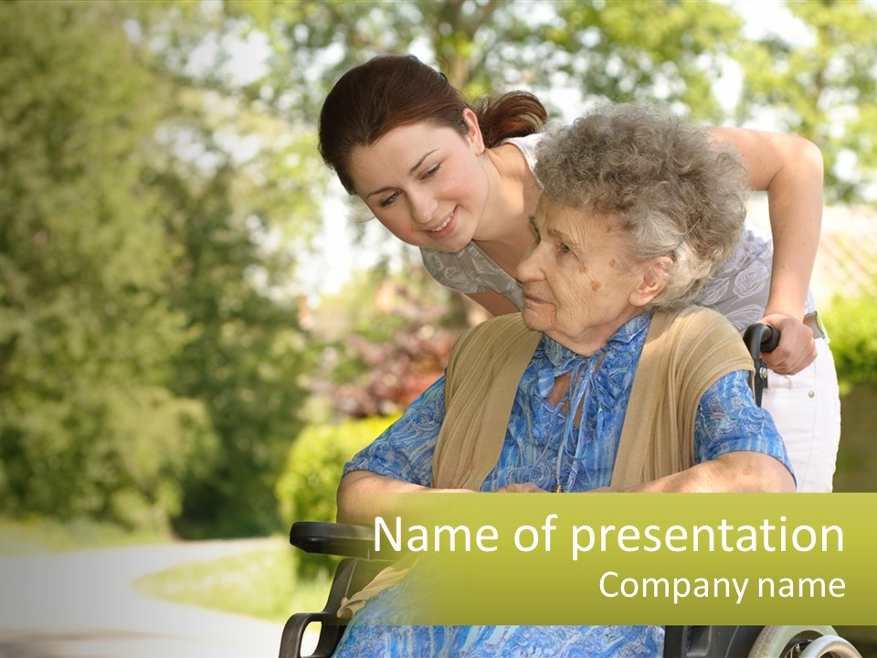 Woman Sad Older PowerPoint Template