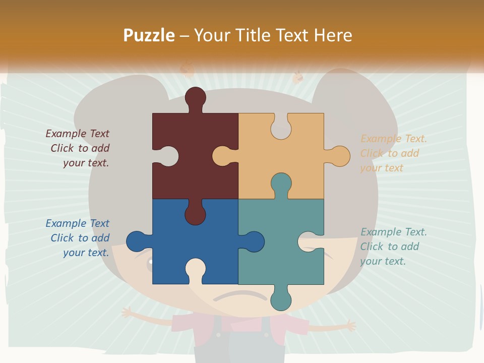 Elderly Coastal Sad PowerPoint Template