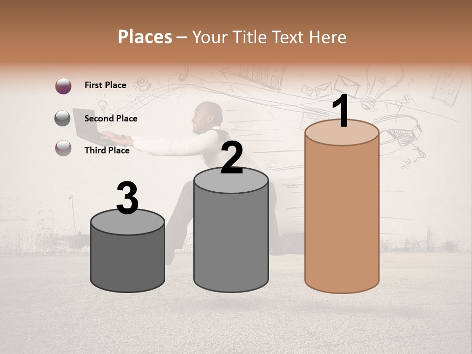 Family Mother Standing PowerPoint Template