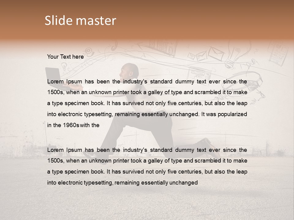 Family Mother Standing PowerPoint Template