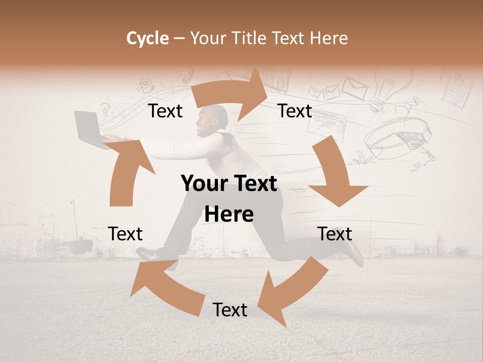Family Mother Standing PowerPoint Template