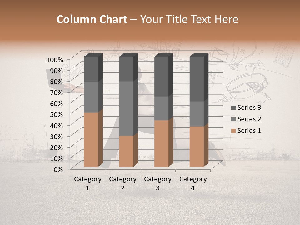 Family Mother Standing PowerPoint Template